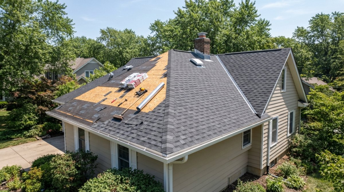 A roof that completes the building
