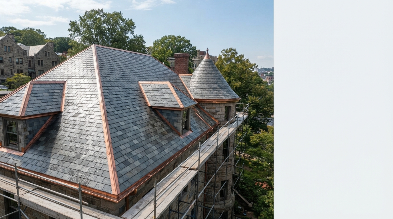 Commercial roofing installation project