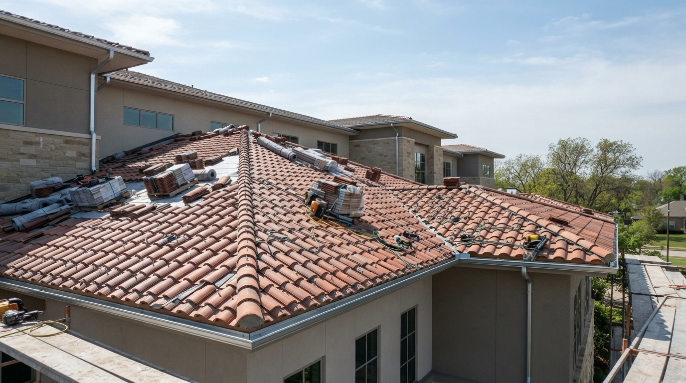 Roofing installation project