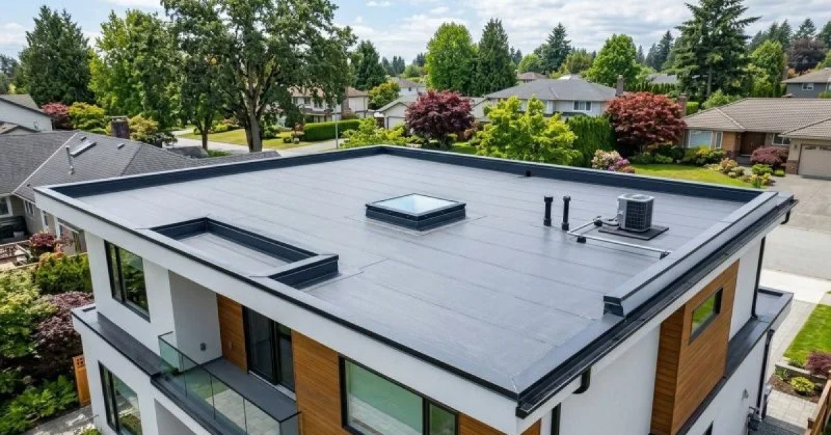 Residential roofing installation project