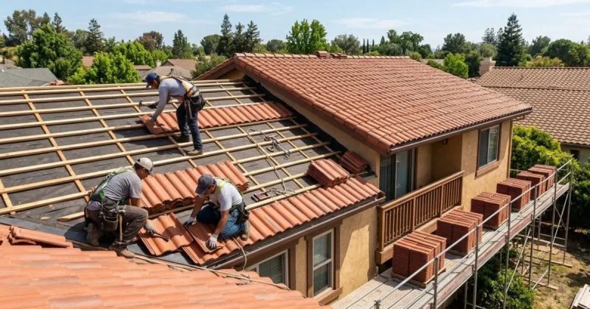 Roofing installation project